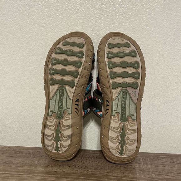 Skechers Olive and Multicolor Outdoor Lifestyle Strappy Sandals Women’s 9.5 - Picture 8 of 10